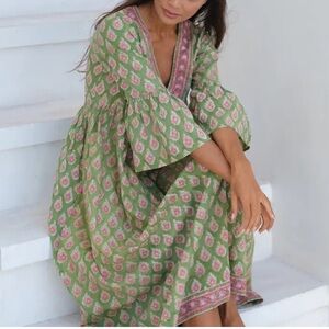 The Fox and the mermaidBhavani NWT in Jade - Block Printed Cotton (mix20)